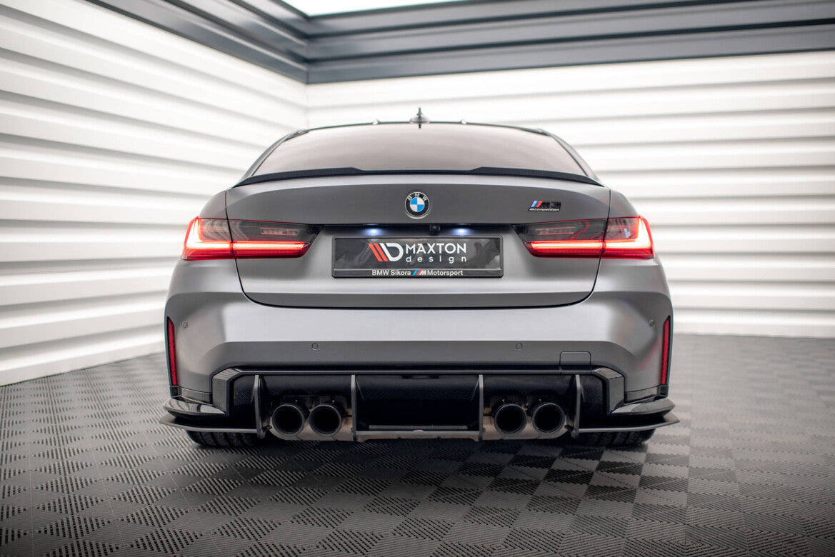 Street Pro Heckansatz Diffusor passend für BMW M3 G80 roter Kern