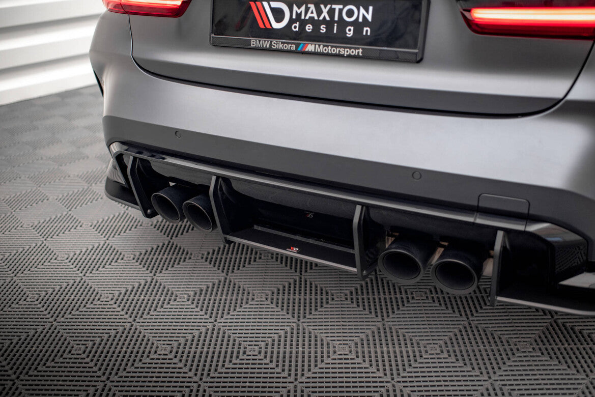 Street Pro Heckansatz Diffusor passend für BMW M3 Limousine / Touring G80 / G81 schwarz matt