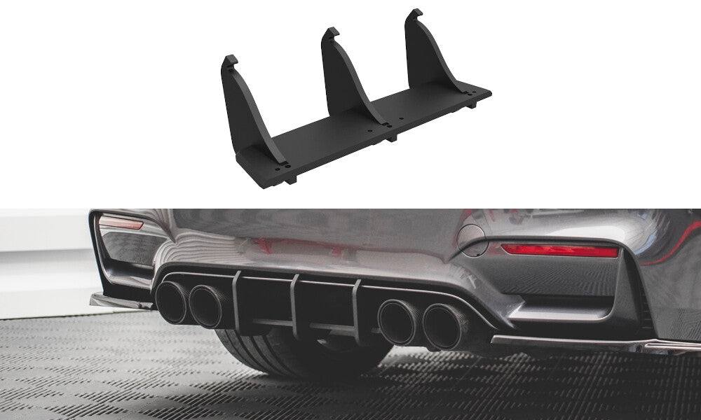 Street Pro Heckansatz Diffusor passend für BMW M4 F82 schwarz matt