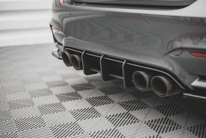 Street Pro Heckansatz Diffusor passend für BMW M4 F82 schwarz matt