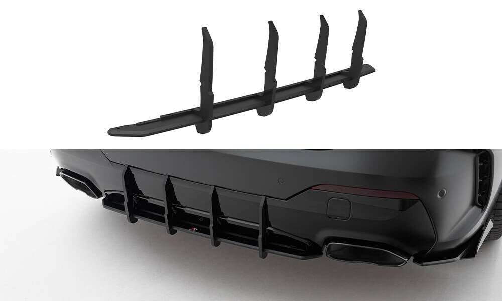 Street Pro Heckansatz Diffusor passend für BMW M440i G22 / G23 / G22 FL / G23 FL schwarz matt