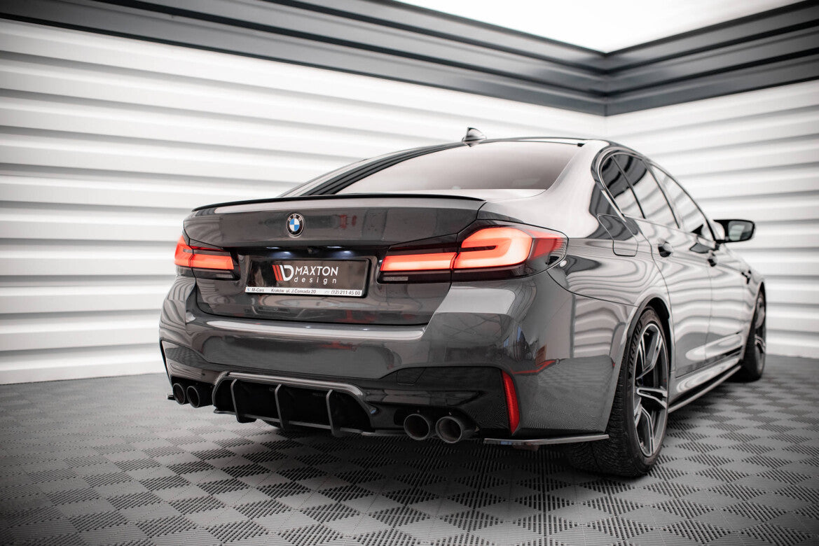 Street Pro Heckansatz Diffusor passend für BMW M5 F90 FL schwarz-rot
