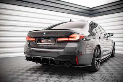 Street Pro Heckansatz Diffusor passend für BMW M5 F90 FL schwarz-rot