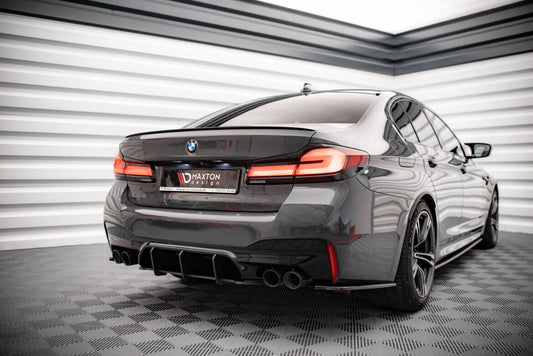 Street Pro Heckansatz Diffusor passend für BMW M5 F90 FL schwarz-rot