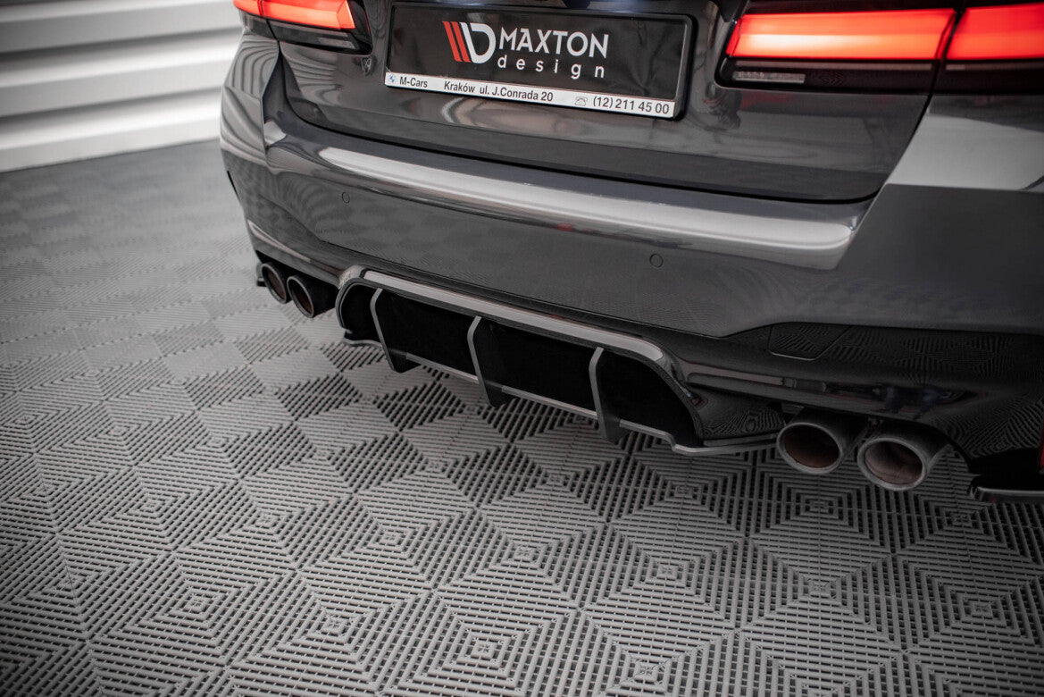 Street Pro Heckansatz Diffusor passend für BMW M5 F90 FL schwarz-rot