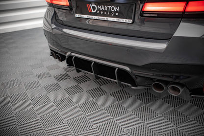 Street Pro Heckansatz Diffusor passend für BMW M5 F90 FL schwarz-rot