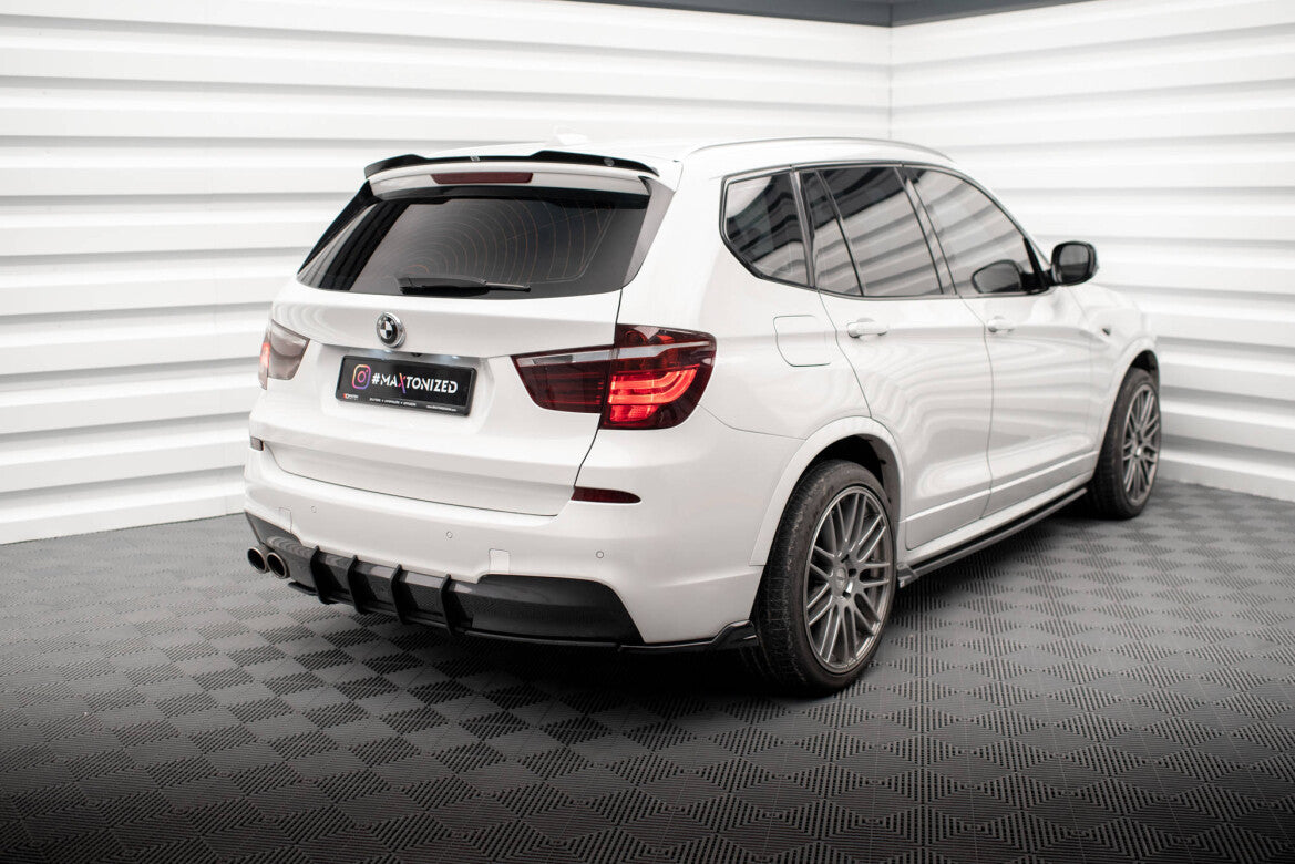 Street Pro Heckansatz Diffusor passend für BMW X3 M-Paket F25 roter Kern