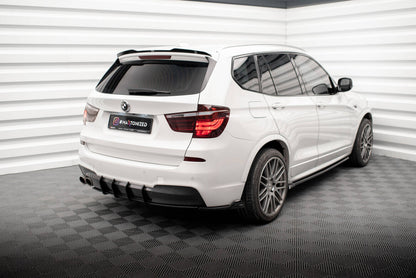 Street Pro Heckansatz Diffusor passend für BMW X3 M-Paket F25 roter Kern