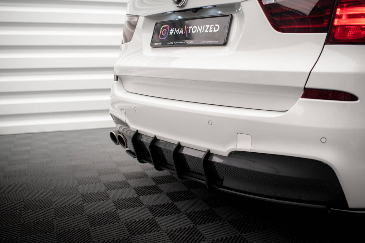 Street Pro Heckansatz Diffusor passend für BMW X3 M-Paket F25 schwarz matt