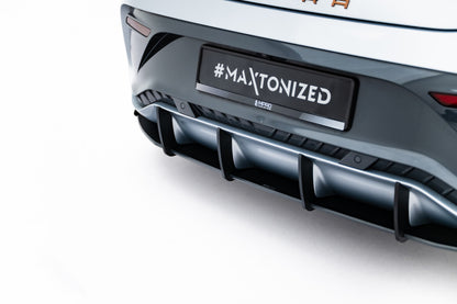 Street Pro Heckansatz Diffusor passend für CUPRA Born Mk1 schwarz matt + Hochglanz Flaps