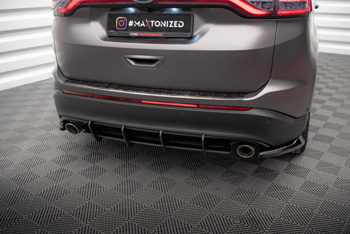 Street Pro Heckansatz Diffusor passend für Ford Edge Mk2 schwarz matt