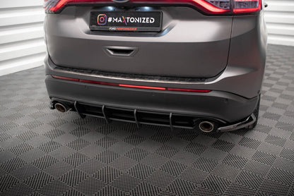 Street Pro Heckansatz Diffusor passend für Ford Edge Mk2 schwarz matt