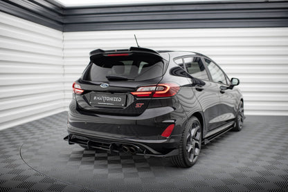 Street Pro Heckansatz Diffusor passend für Ford Fiesta Mk8 ST schwarz matt + Hochglanz Flaps