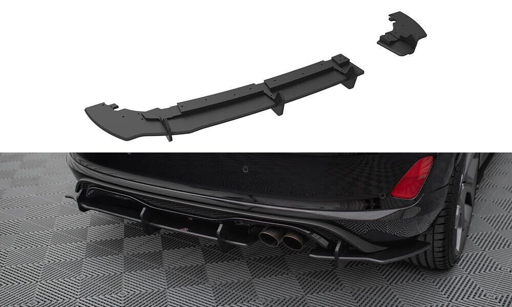 Street Pro Heckansatz Diffusor passend für Ford Fiesta Mk8 ST schwarz matt