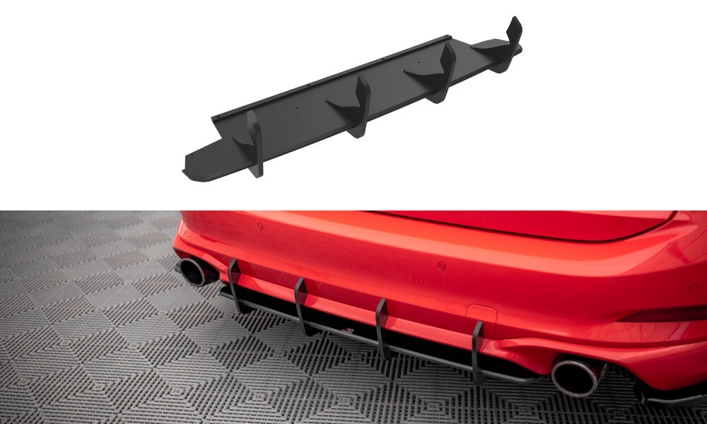 Street Pro Heckansatz Diffusor passend für Ford Focus Kombi ST Mk4 schwarz matt