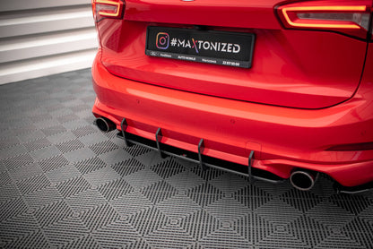 Street Pro Heckansatz Diffusor passend für Ford Focus Kombi ST Mk4 schwarz matt