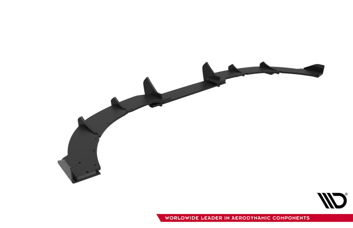 Street Pro Heckansatz Diffusor passend für Ford Focus ST Mk3 FL schwarz matt + Hochglanz Flaps