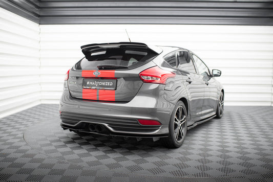 Street Pro Heckansatz Diffusor passend für Ford Focus ST Mk3 FL schwarz matt