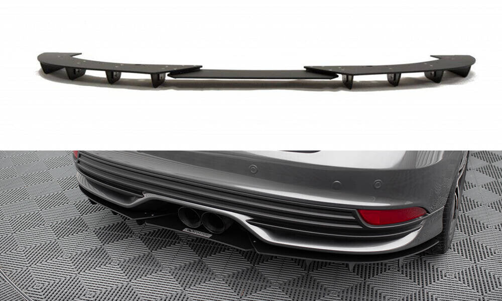 Street Pro Heckansatz Diffusor passend für Ford Focus ST Mk3 FL schwarz matt