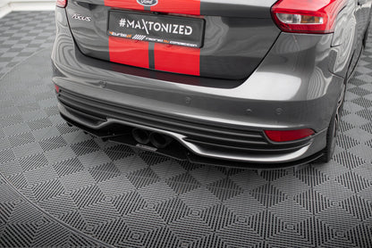 Street Pro Heckansatz Diffusor passend für Ford Focus ST Mk3 FL schwarz matt
