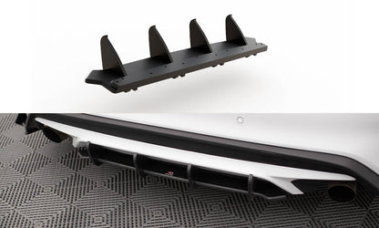 Street Pro Heckansatz Diffusor passend für Ford Focus ST Mk4 schwarz matt