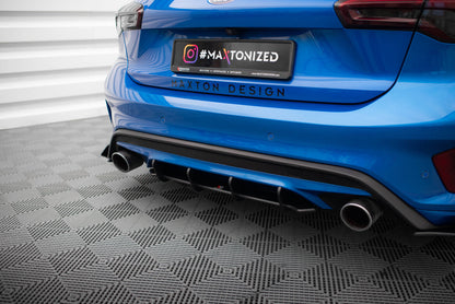 Street Pro Heckansatz Diffusor passend für Ford Focus ST Mk4 schwarz matt