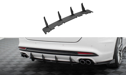 Street Pro Heckansatz Diffusor passend für Ford Mondeo Sport Mk5 FL / Fusion Sport Mk2 FL schwarz matt