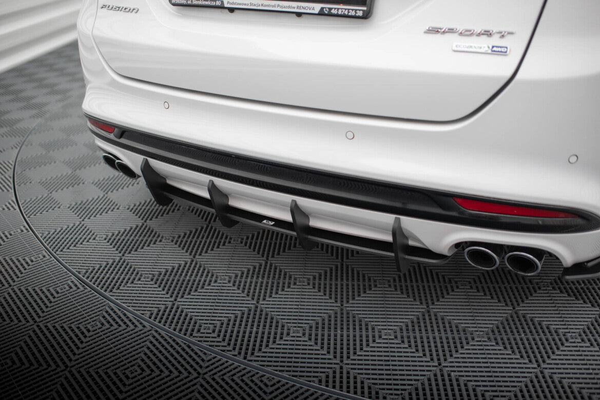 Street Pro Heckansatz Diffusor passend für Ford Mondeo Sport Mk5 FL / Fusion Sport Mk2 FL schwarz matt