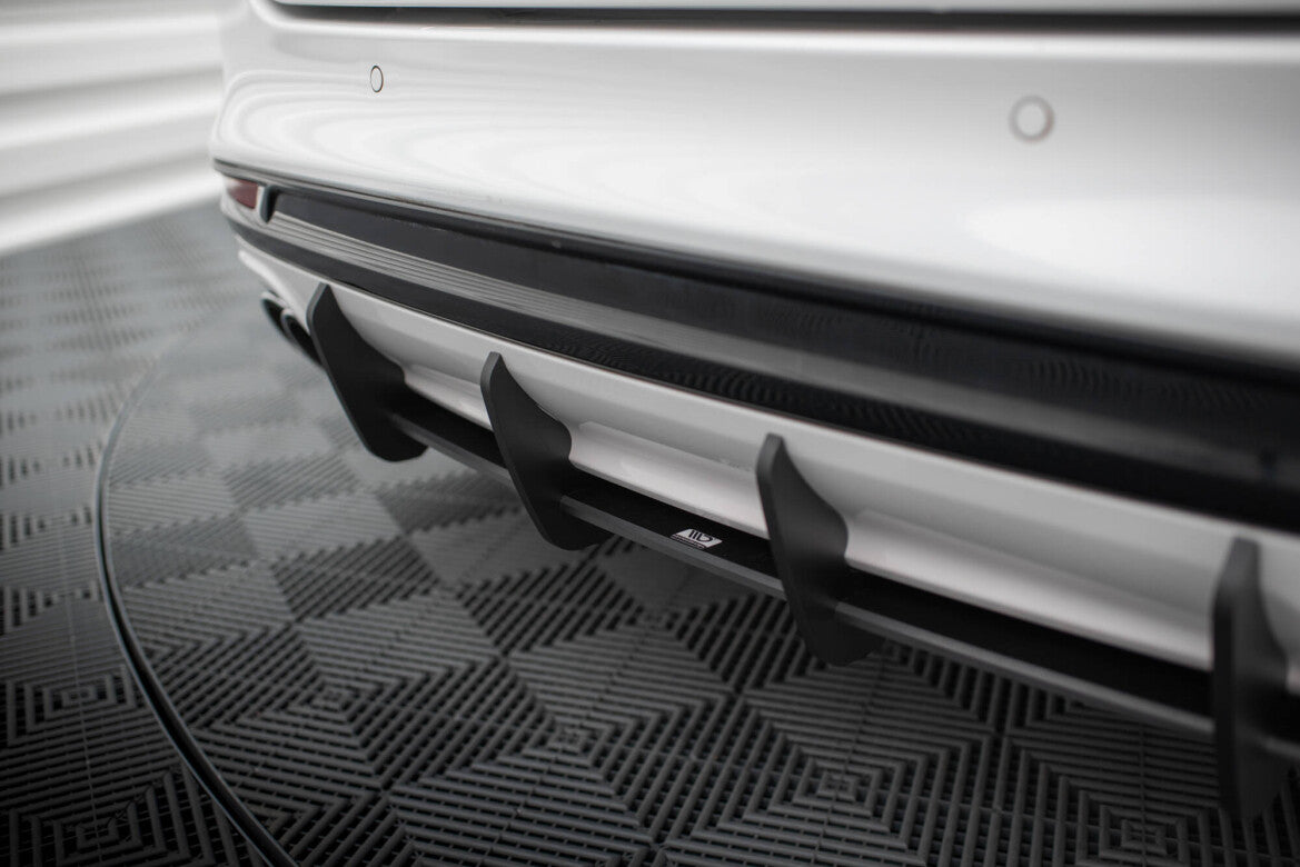 Street Pro Heckansatz Diffusor passend für Ford Mondeo Sport Mk5 FL / Fusion Sport Mk2 FL schwarz matt
