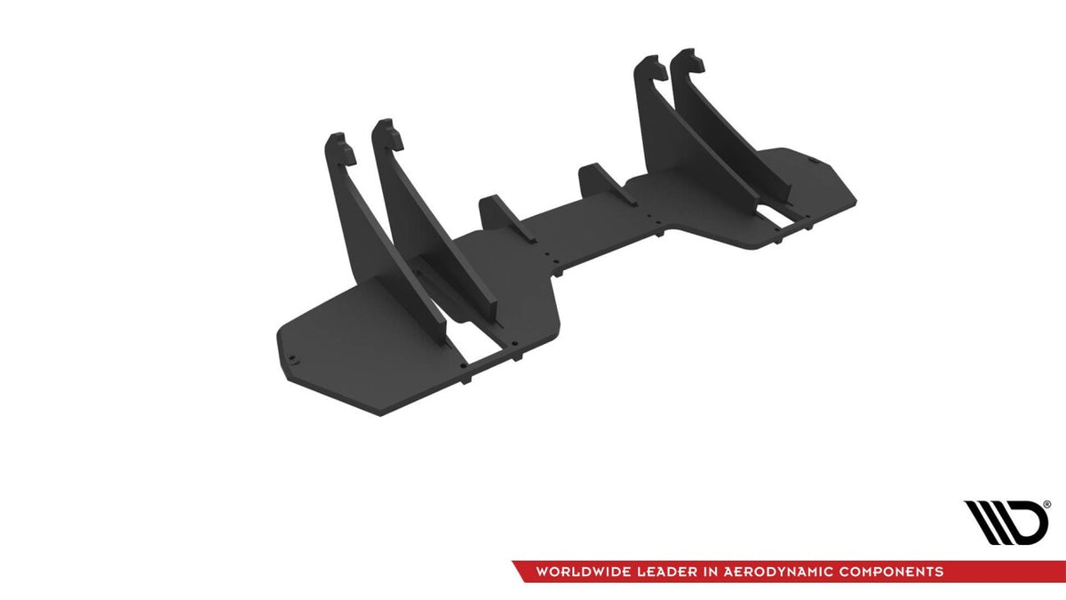 Street Pro Heckansatz Diffusor passend für Ford Mustang GT Mk6 FL schwarz matt