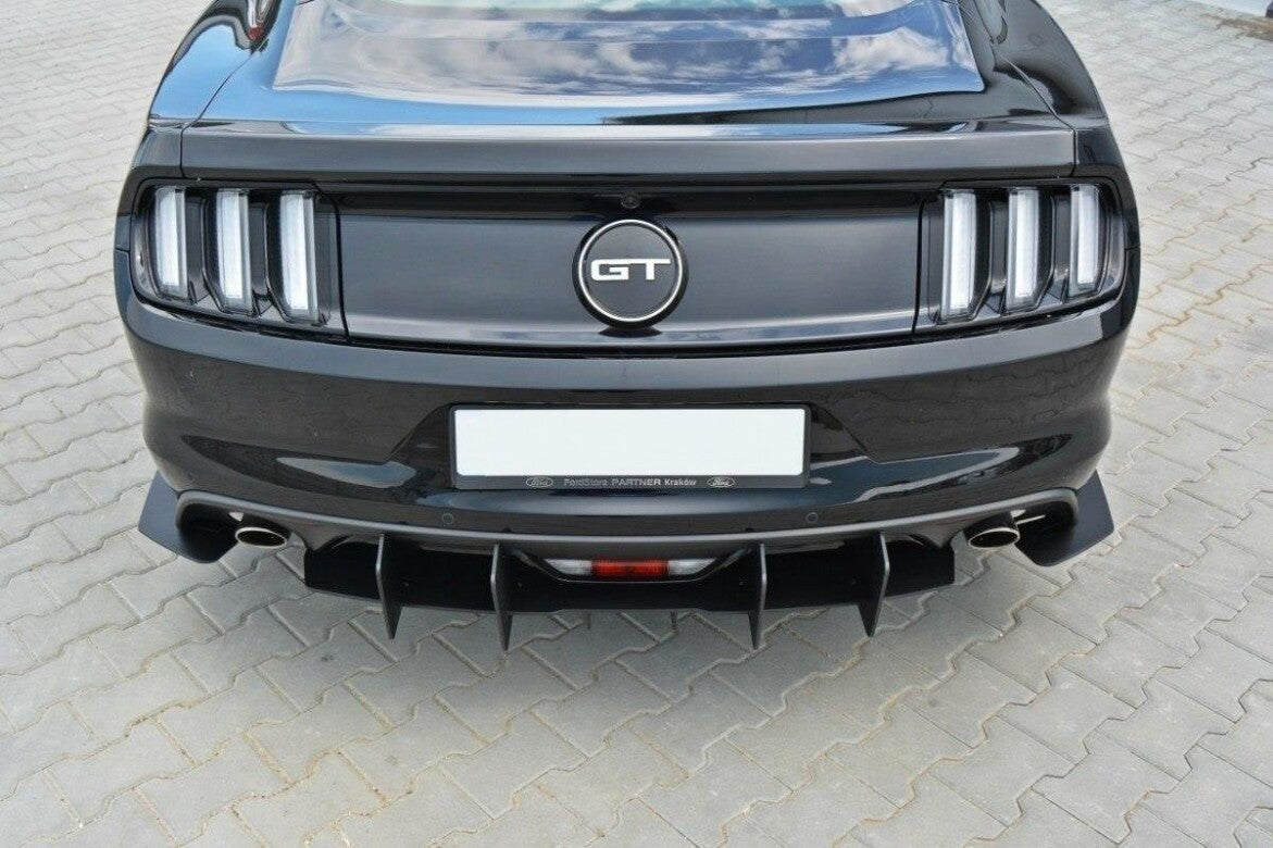 Street Pro Heckansatz Diffusor passend für Ford Mustang GT Mk6 schwarz matt