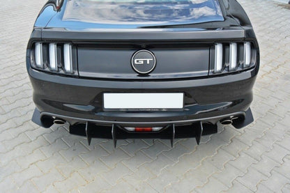 Street Pro Heckansatz Diffusor passend für Ford Mustang GT Mk6 schwarz matt