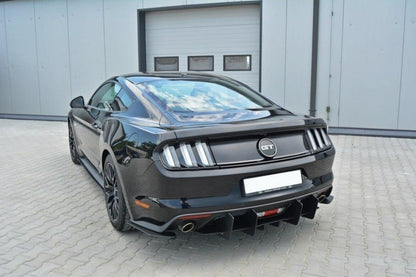 Street Pro Heckansatz Diffusor passend für Ford Mustang GT Mk6 schwarz matt