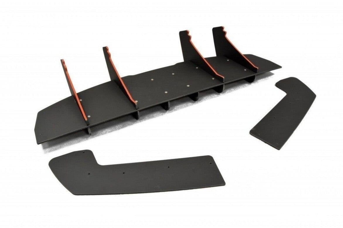 Street Pro Heckansatz Diffusor passend für Ford Mustang GT Mk6 schwarz matt