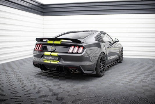 Street Pro Heckansatz Diffusor passend für Ford Mustang GT Mk6 schwarz-rot