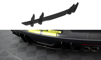Street Pro Heckansatz Diffusor passend für Ford Mustang GT Mk6 schwarz-rot