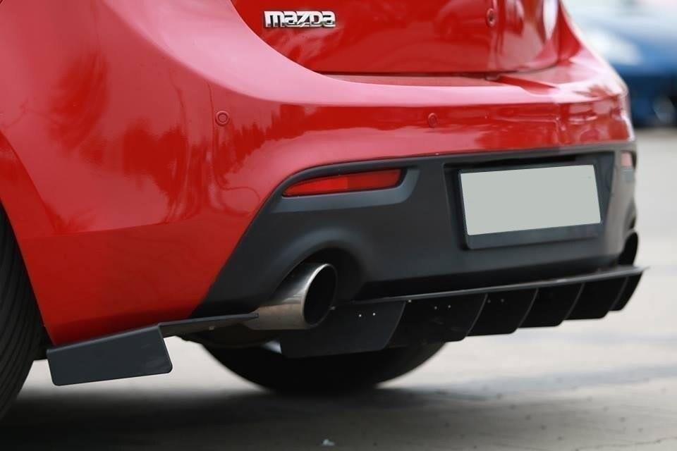 Street Pro Heckansatz Diffusor passend für Mazda 3 MK2 MPS schwarz matt