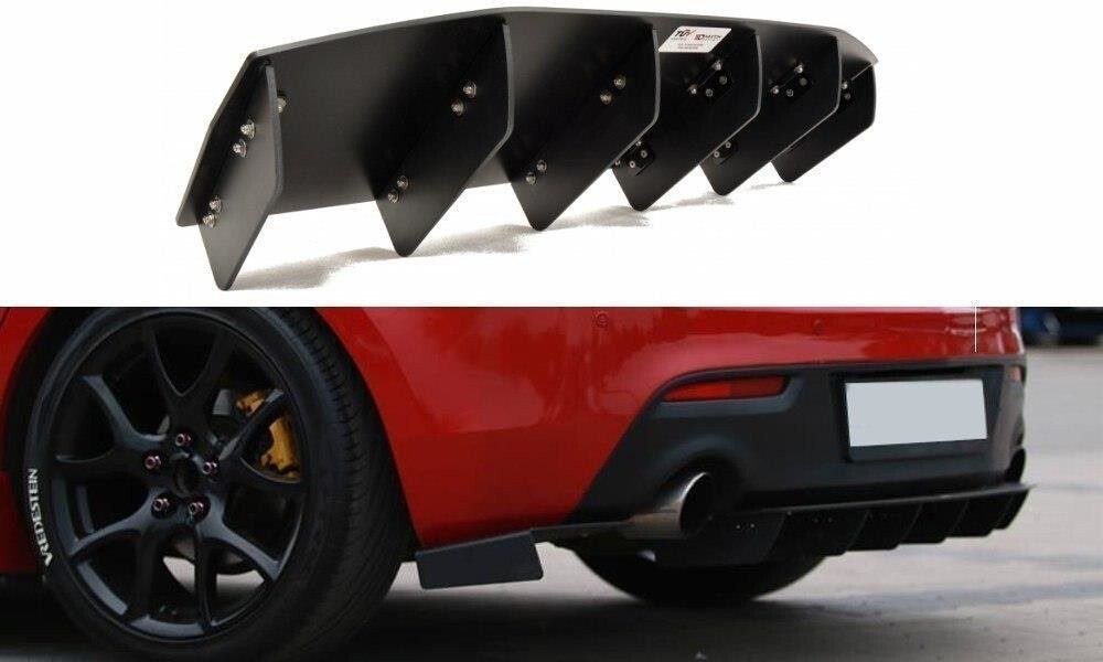 Street Pro Heckansatz Diffusor passend für Mazda 3 MK2 MPS schwarz matt