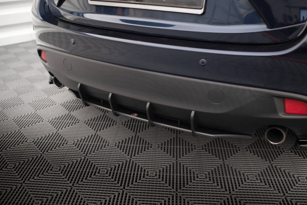 Street Pro Heckansatz Diffusor passend für Mazda 3 Mk3 schwarz matt