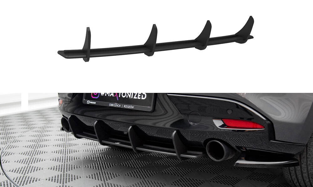 Street Pro Heckansatz Diffusor passend für Mazda 3 Mk4 schwarz matt