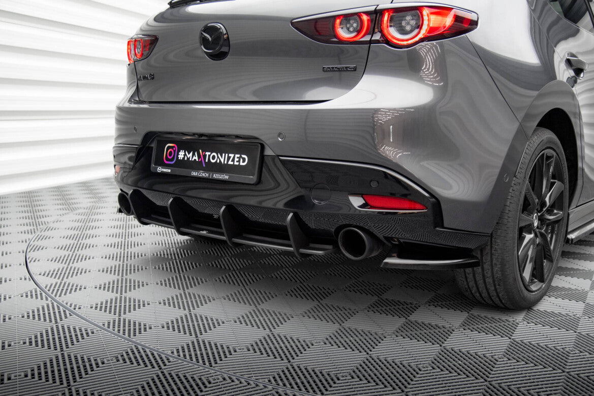 Street Pro Heckansatz Diffusor passend für Mazda 3 Mk4 schwarz matt