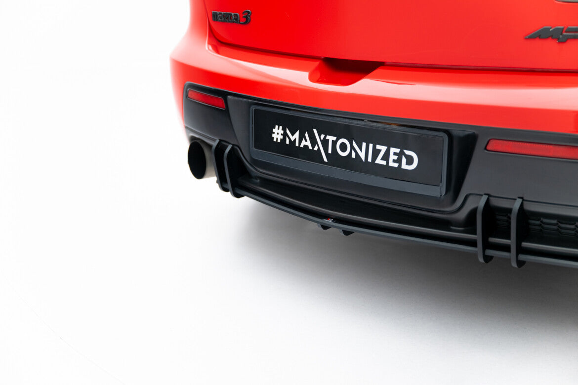 Street Pro Heckansatz Diffusor passend für Mazda 3 MPS Mk1 EU Version schwarz matt