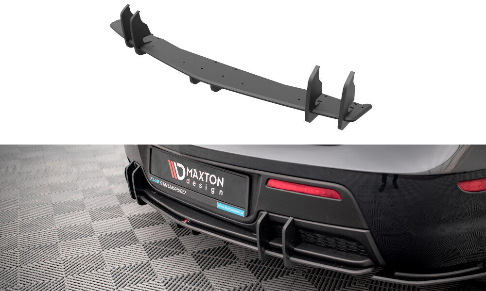 Street Pro Heckansatz Diffusor passend für Mazda 3 MPS Mk1 US-Spec Version schwarz matt