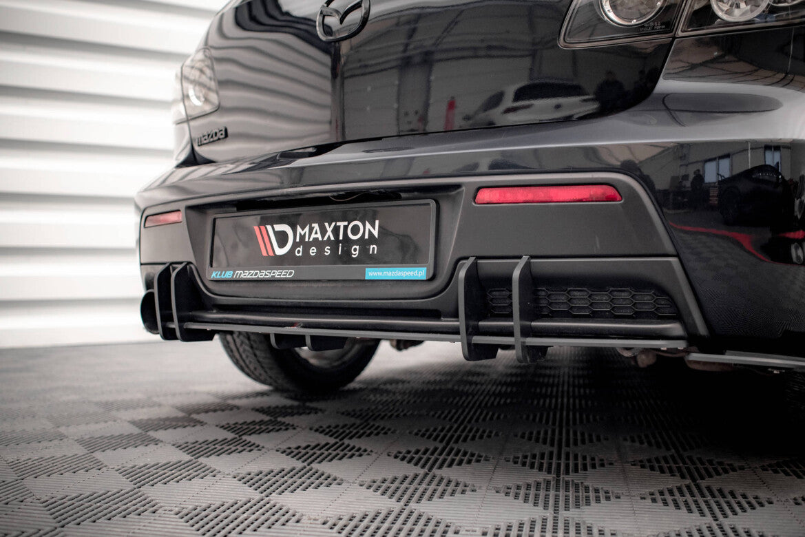 Street Pro Heckansatz Diffusor passend für Mazda 3 MPS Mk1 US-Spec Version schwarz matt