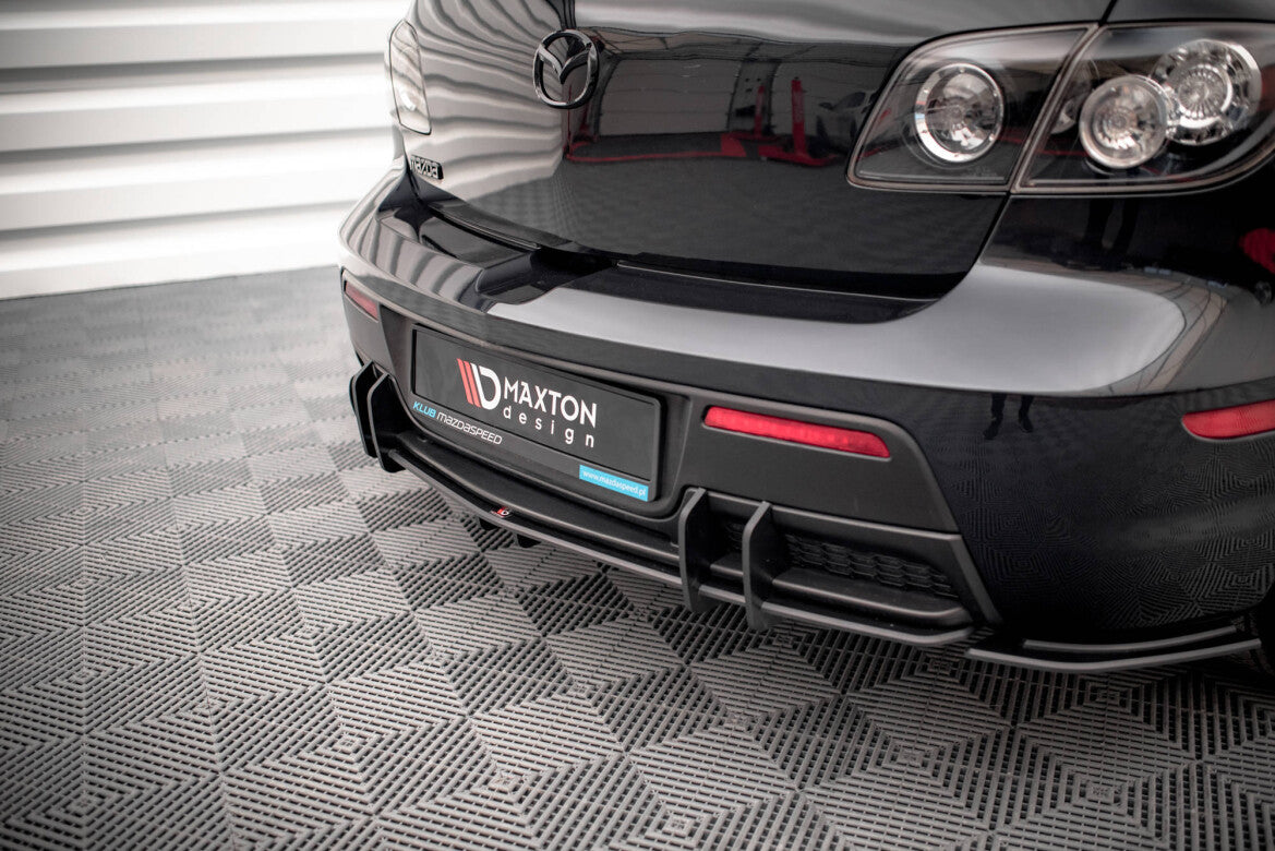 Street Pro Heckansatz Diffusor passend für Mazda 3 MPS Mk1 US-Spec Version schwarz matt