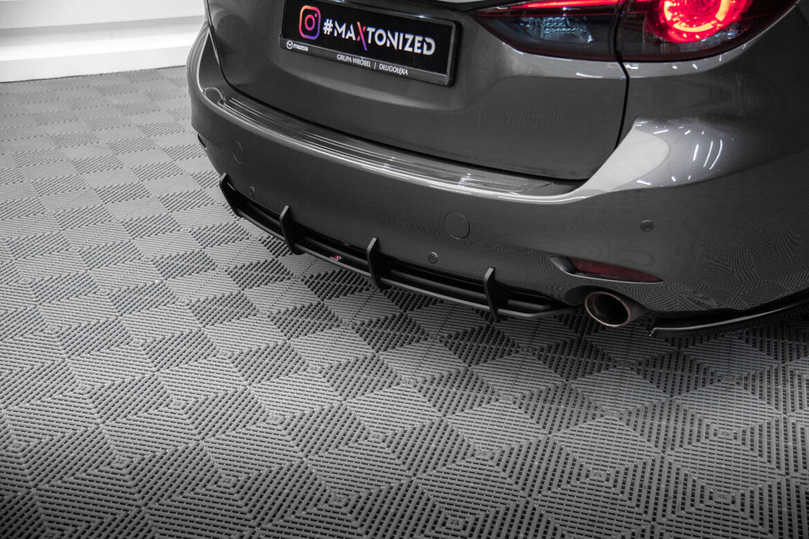 Street Pro Heckansatz Diffusor passend für Mazda 6 Kombi Mk3 FL schwarz matt
