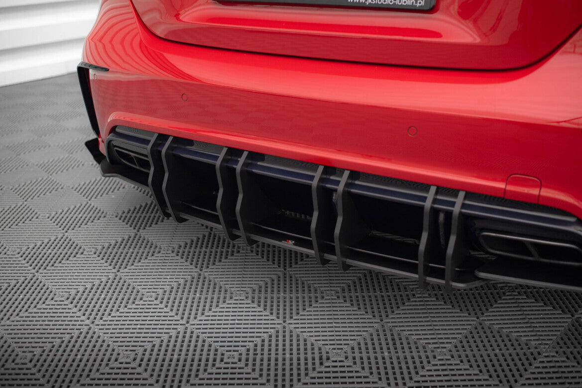 Street Pro Heckansatz Diffusor passend für Mercedes A 45 AMG W176 FL schwarz matt