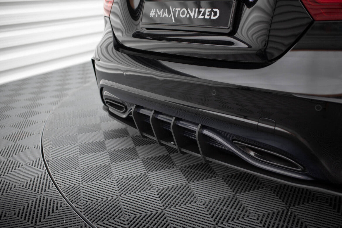 Street Pro Heckansatz Diffusor passend für Mercedes A AMG-Line W176 FL schwarz matt