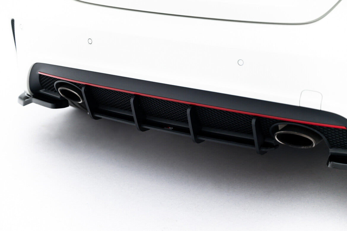 Street Pro Heckansatz Diffusor passend für Mercedes A AMG-Line W176 schwarz matt