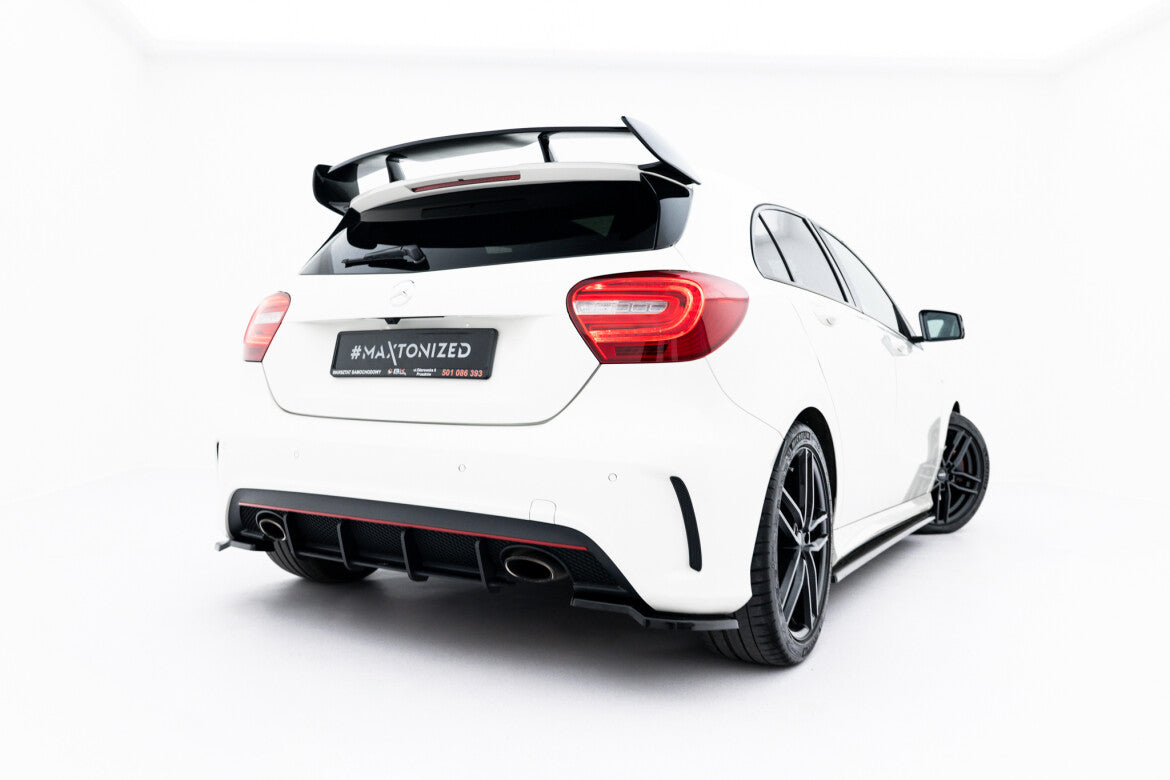Street Pro Heckansatz Diffusor passend für Mercedes A AMG-Line W176 schwarz matt